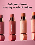 MCoBeauty Baby Face Multi-Use Cream Stick, Chouchou Nude Peach Shade, Silky Smooth, Buildable Blush for Eyes, Lips & Cheeks, Vegan, Cruelty Free Cosmetics