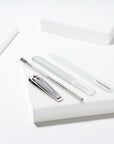 Tweezerman Glass Manicure Set Includes Nail Clipper, Cuticle Pusher, Glass Nail File, and Glass Nail Buffer