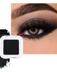 Matte Single Eye Shadow Palette Makeup, Deep Dark Black Monochrome Eyeshadow For Older Women, Mini Single Pressed Pigmented Waterproof Sombras Para Ojos, Vegan, Talc, Paraben&Cruelty Free