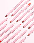 Matte Lip Liner Pencil Set,12 Colors Natural Nude to Dark Waterproof Long Lasting No Fade Soft Pencils Lipstick Makeup Gift Set for Daily Travel Party Work (A)