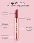 MCoBeauty Lip Plump 4-in-1 Hydrating Lacquer, Emily Nude Lip