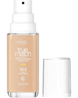 L'Oreal Paris True Match Super-Blendable Foundation, Medium Coverage Liquid Foundation Makeup, W4, Light Medium, 1 Fl Oz