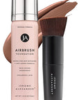 Jerome Alexander MagicMinerals AirBrush Foundation – 2 Piece Set with Airbrush Foundation and Kabuki Brush - Spray Makeup with Anti-aging Ingredients for Smooth Radiant Skin - Bright Medium