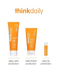 Thinkdaily SPF 30 Mineral Sunscreen with Aloe & Tea Leave, 3 Fl Oz - Safe, Natural, Water Resistant, Broad Spectrum UVA/UVB Zinc Oxide Sun Screen for Sun Protection – Reef Safe Sunscreen