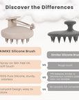 AIMIKE Scalp Massager Shampoo Brush, Soft Silicone Hair Scrubber for Washing Hair, Dandruff Removal & Scalp Scrubber Hair Growth Stimulator, Scalp Brush/Exfoliator Brush On Dry & Wet Scalp