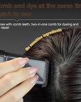 2Pack Safe and Convenient Comb Hair Dye, Waterproof and Sweat-Proof Hair Dye Comb, Quick Touch-Ups, 2 in 1 Instant Dye for Women & Men (Black)