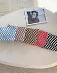 Pazimiik knitted checkered makeup bag