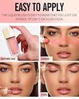 KIMUSE Soft Cream Blush Makeup, Liquid Blush for Dewy Finish