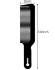Boao 3 Pieces Barber Combs Flat Top Clipper Combs Hair Cutting for Flat Top and Clipper Cuts(Black)