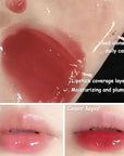 Honey Lip Oil Set, 2pcs Moisturizing Cute Lip Gloss Gift Set, Jelly Honey Lip Oil Gloss, Colorless Lip Care Oils For Very Dry Lips, Plumping & Hydrating Lip Glow Oil Lip Care Products