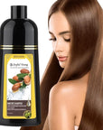 Natural Hair Dye Shampoo - Hair Color for Gray Hair Coverage - Medium Brown Hair Dye Hair Coloring Shampoo for Women, Color Shampoo Beard Dye for Men, Colors Hair Vegan Ammonia Free BROWN