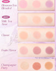 I'm Meme Palette - Afternoon Tea Blusher | Blossom Tea Blended, Cool Tone Blush for Cheek, Soft Pink, Peach, Lavender, 3 Shades Palette, Matte Powder Blush for Face&Cheeks, 0.4oz