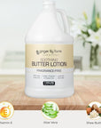 Ginger Lily Farms Club & Fitness Soothing Butter Lotion for Dry Skin, 100% Vegan & Cruelty-Free, Fragrance Free, 1 Gallon (128 fl oz) Refill