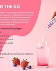 BB LAB Good Night Collagen, Low Molecular Collagen Powder Stick Supplement, Marine Collagen, Fish Collagen, Vitamin C, Hyaluronic Acid, 17 Probiotics, Fast Absorption, Mix Berry Flavor (Pack of 3)