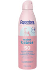 Coppertone WaterBabies Sunscreen Quick Cover Lotion Spray Broad Spectrum SPF 50 (6 Ounce) (Packaging may vary)