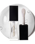 LAURA GELLER NEW YORK Fine Shine Glossy Lip Oil, Glass Half Full - Hydrating Squalane - Clear Lip Gloss