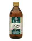 Eden Organic Sesame Oil, Unrefined, Extra Virgin, Traditionally Pressed, 16 fl oz Glass Bottle