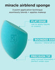 Real Techniques 6 Pack Assorted Makeup Blending Sponges, 3 Miracle Makeup Sponges, For Blending, Baking, And Setting, Use With Foundation & Powder, Dewy or Matte Finish, Cruelty-Free