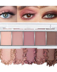 AMY'S DIARY Earth Tone Eyeshadow Palette Makeup, 5 Colors Cool-Toned Velvety Matte Finish, Nude Taupe Eye Shadows, for Woman Long Lasting Naturing-Looking (#03)