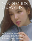 Non-Section Glowy Tint – 114 SHEER THROUGH – Glass Lasting Transparent & Flexible Lip Makeup - Moisturizing Lip Stain for Glossy Finish – Buildable Lipstick for Fuller Looking Lip, 0.18 fl.oz.
