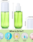Bynccea Travel Spray Bottle 3.4oz/100ml Plastic Mini Bottle Set - Fine Mist Mini Empty Spray Bottles - Refillable Small Spray Bottles for Cleaning Solutions, Liquid Cosmetics