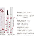 COOL STORY Matte Lip Liner Pencil - Waterproof, Non-Fading, Long-Lasting Plump Effect for Fuller Lips Makeup, Soft & Smooth Texture Easy Glide Lipstick (10#, Pack of 1)