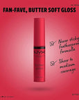 NYX PROFESSIONAL MAKEUP Butter Gloss, Non-Sticky Lip Gloss - Red Velvet (Deep Red)