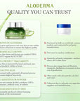 Aloderma Aloe Firming Eye Cream Made with 70% Organic Aloe Vera - Natural Daily Hydrating Eye Cream with Jojoba, Hyaluronic Acid, & Organic Aloe - Reduce Signs of Aging, Fine Lines & Wrinkles, 25g