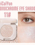 Glitter Shimmer Sparkle Eye Shadow Palette Makeup for Green Blue Eyes, Pearl White Silver Glitter Shimmer Metallic Holographic Multichrome Cream Iridescent Single Monochrome Eyeshadow Makeup