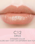 CATKIN Tinted Lip Balm Glitter Lip Stain Ultra Hydrating Lip Moistrurizer Lip Care with Vitamin E Nourishing For Cracked & Dry Lips 0.12 oz C12 Sirius - Golden Brown