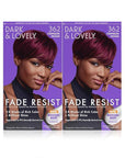 SoftSheen-Carson Dark and Lovely Fade Resist Rich Conditioning Hair Color, Permanent Hair Color, Up To 100 percent Gray Coverage, Brilliant Shine with Argan Oil and Vitamin E, Crimson, 2 Count