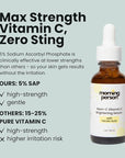 Stem-C Vitamin C Brightening Serum with Ferulic Acid, Vitamin E and Hyaluronic Acid - Improves Dark Spots And Uneven Skin Tone - Hydrating And Nourishing