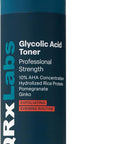 QRxLabs Glycolic Acid Toner - 6 fl oz - Exfoliating Face Toner with Witch Hazel & Salicylic Acid - 10% Glycolic Brightening & Hydrating Anti-Aging Treatment