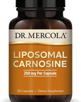 Dr. Mercola Liposomal Carnosine, 250mg Per Capsule, 30 Servings (30 Capsules), Dietary Supplement, Supports Metabolic Health, Non GMO