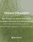 MIZON Phyto Plump Collagen Eye Gel Patch with Moringa, Triple Hyaluronic Acid, and Botanical Extracts for Brightening, Hydration, and Elasticity – 60pcs – Improves Vitality and Glow