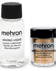 Mehron Makeup Metallic Powder (.17 Ounce) with Mixing 1 oz