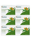 Himalaya Purifying Neem & Turmeric Cleansing Bar for Clean and Healthy Looking Skin, Free from Parabens, SLS and Phthalates, Gluten Free, Vegan, 125 g (4.41 oz), 6 Pack