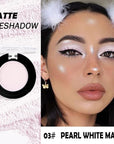 Monochrome Matte Eyeshadow Makeup Palette, Highly Pigmented Pearl White Eyeshadow Palette, Matte Pressed Powder Eye shadow Makeup, Single Vegan Eye Shadow, Daily Evening Women Girls Eyeshadow Gift 3#