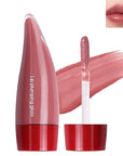 Juicy Lip Plumping Gloss, Pink Tinted Lip Gloss Lip Plumper, Hydrating Moisturizing Lip Tint Stain, Highly Pigmented Shine Glossy Lip Oil, Long-Lasting Lip Gloss For Women Girls Dry Lip Care-01#
