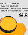 Mehron Makeup Color Cups | Stage, Foundation, Face Paint, Body Paint, Halloween Makeup | Greasepaint .5 oz (14 g) (Yellow)