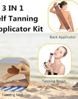 3 Pack Self Tanner Mitt Applicator Kit - Premium Sunless Tanning Mitts & Gloves Set with Double-Sided Waterproof Design for Streak-Free Application