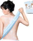 Yiclick 2 Pack Exfoliating Washcloth Towel - Exfoliating Body Scrubber Exfoliator, Loofah Sponge Wash Cloth, Korean & Japanse & African Net Sponge Rag - Back Scrubber Washer (Blue)