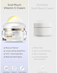 MISSHA Cell Renew Snail Mucin Vitamin C Cream 1.69 Fl oz, Hydrating Snail Mucin, Korean Skin Care for Improved Skin Texture & Youthful Glow, Korean Moisturizer, Kbeauty, Paraben Free