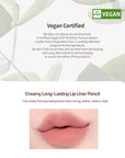 Heart Percent Dote On Mood Lip Pencil, Long-Lasting Creamy Lip Crayon Smooth Color Liner Retractable Lipstick Pencil 0.8g, #07. Dry Rose
