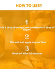 Orange Peel Powder 8 oz (227 grams) | 100% Natural Care For Acne, Tan & Blackheads | Effective DIY Face Mask Ingredient | Rich in Vitamin C | Helps Get a Glowing Skin | by Yogi's Giftยฎ