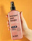 b.tan SPF 15 Sun Tanning Lotion Spray | Bronzed and Boujee - Outdoor Bronzing Spray Lotion, Packed with Jojoba Oil, Niacinamide, & Pro Vitamin B5, Vegan Friendly, Austrailian Brand, 8.45 Fl Oz
