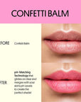 Winky Lux Glitter Confetti & Glimmer Balm, pH Lipstick & Tinted Lip Balm, Sheer Pink Vegan & Cruelty Free Lipstick, Lavender Confetti & Rose
