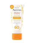 Aveeno Protect + Hydrate Moisturizing Body Sunscreen Lotion, SPF60 Broad Spectrum & Prebiotic Oat, Oil-, Oxybenzone- & Paraben-Free, Water & Sweat Resistant (80-min), Non-Greasy, Travel Size 3.0 Fl Oz
