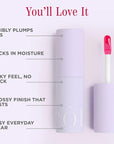 Côte Beauty's Peptide Lip Shine in Lola, Ultra Hydrating & Long-Lasting Coral Plumping Lip Gloss for Women with Hyaluronic Acid, Shea Butter & Jojoba Oil, Vegan & Cruelty-Free, 0.12 Fl Oz