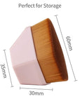 Foundation Brush, Daubigny Iron Type Makeup Brush for Face Blush Liquid Powder Foundation Brush for Blending Liquid, Cream or Flawless Powder Cosmetics with Protective Case (Pink)